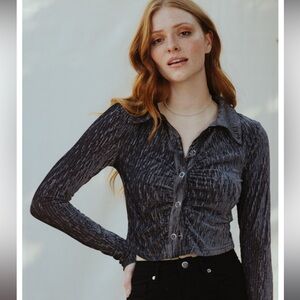 sparkly velvet blouse